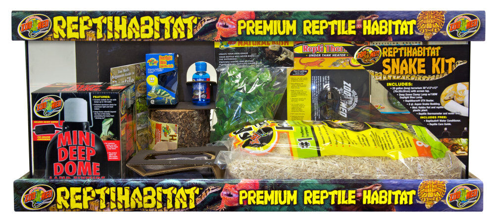 Zoomed - Kit Terrarium ReptiHabitat pour Serpent - 76X30X30CM