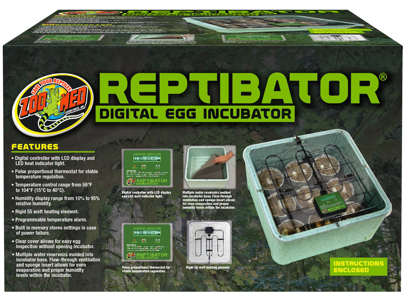 Zoomed - Incubateur digital pour reptile