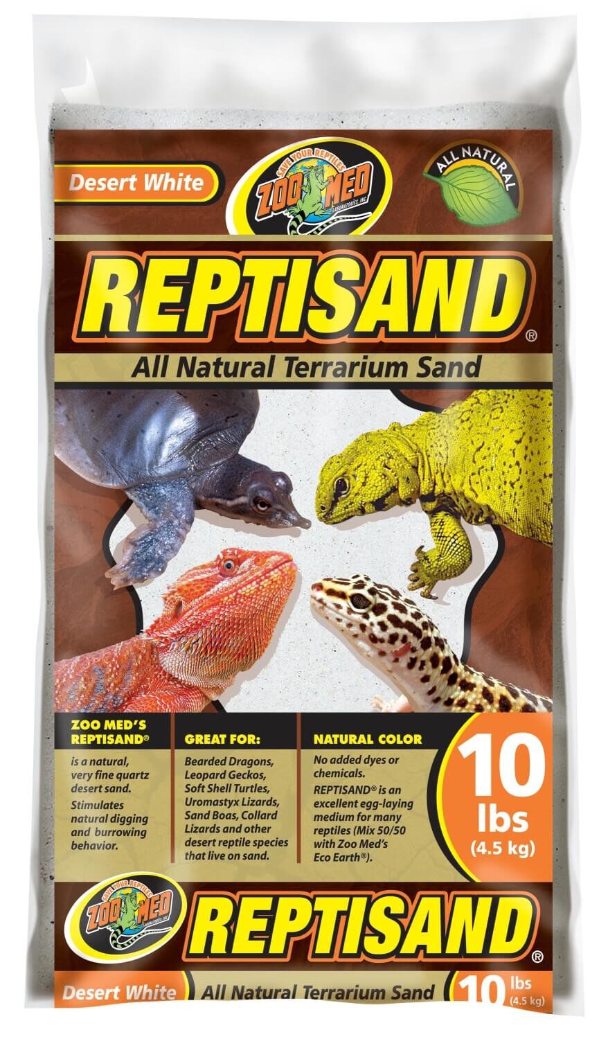 Zoomed - Sable Reptisand Désert Blanc pour Reptiles - 4,5Kg
