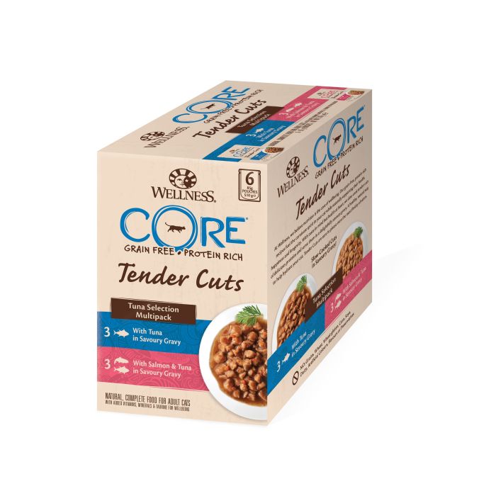 Wellness Core Grain Free Tender Cuts Thon Multipack Pour Chat 6x85g