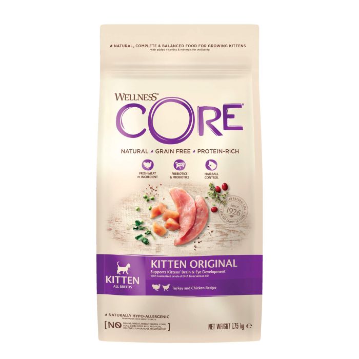 Wellness Core Grain Free Kitten Dinde & Saumon Pour Chat 1,75kg