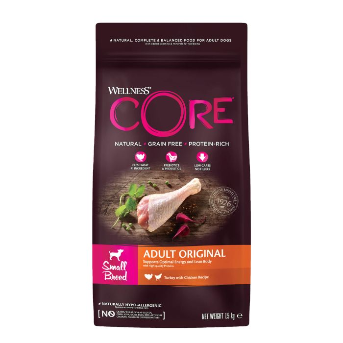 Wellness Core Grain Free Original Dinde Small Breed Pour Chien 1,5kg