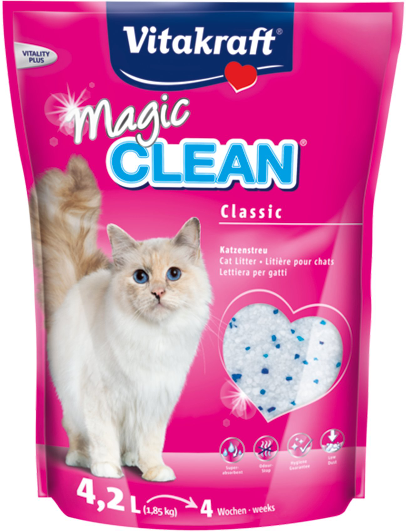 Vitakraft - Litière Silice Magic Clean Classic pour Chats - 4,2L
