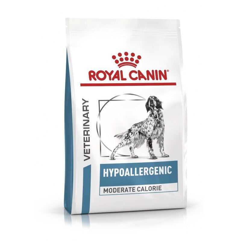 Royal Canin - Croquettes Veterinary Diet Hypoallergenic Moderate Calorie pour Chien - 1,5Kg