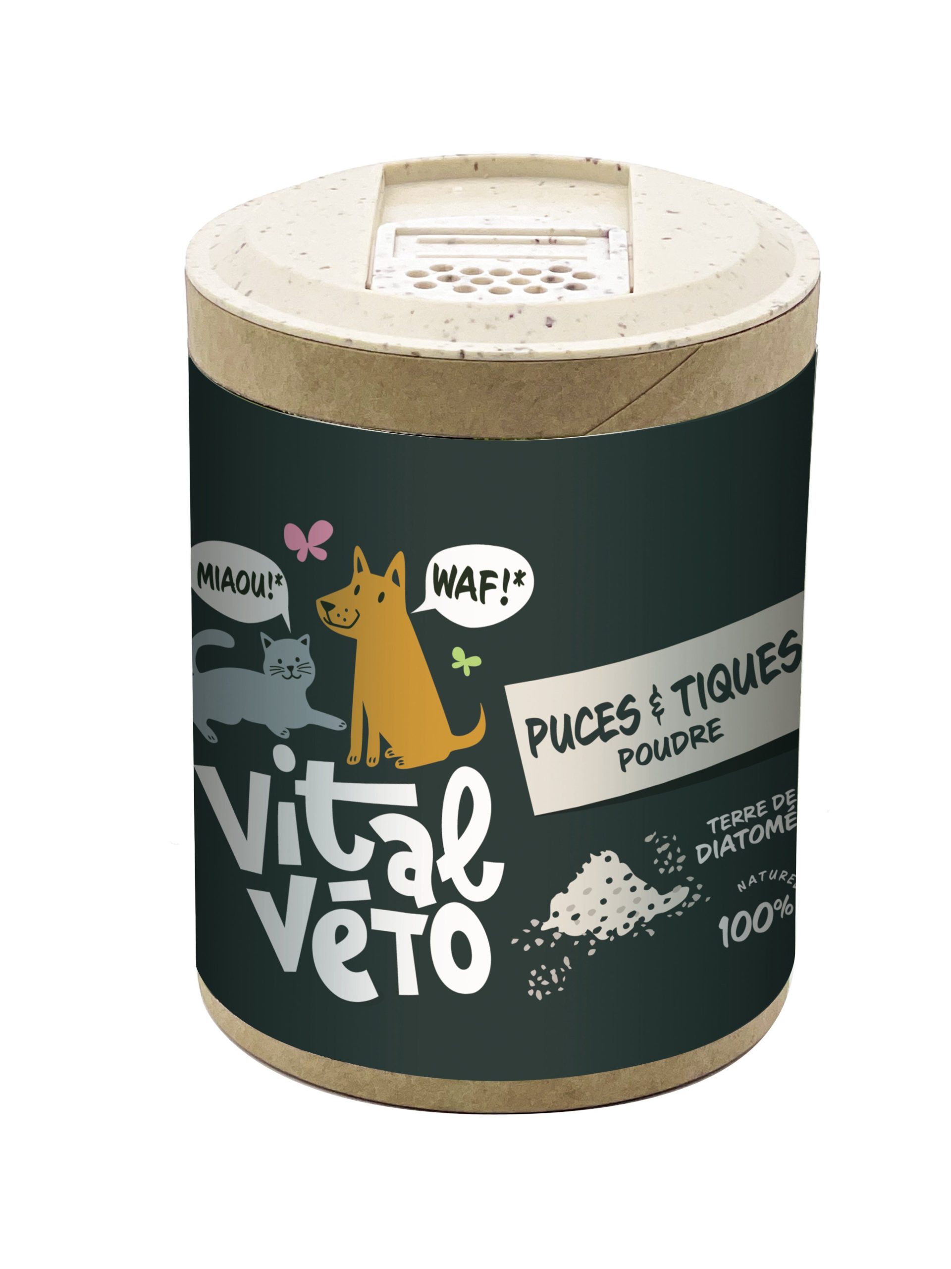 Vitalvéto - Poudre Anti-Parasitaire pour Chien et Chat - 275ml