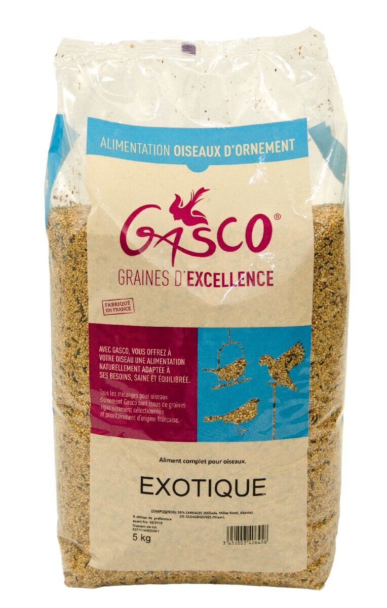 Gasco - Mélange de Graines pour Oiseaux Éxotiques - 5Kg