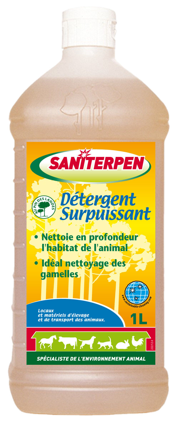 Saniterpen - Détergent Surpuissant pour l'Environnement Animal - 1L