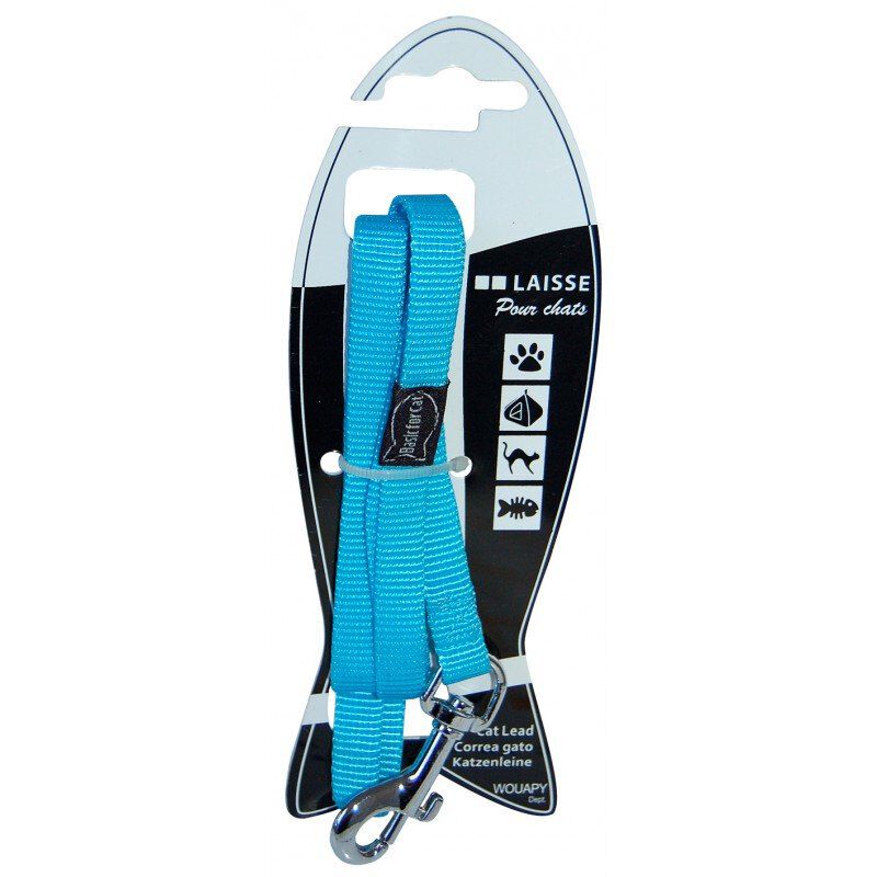 Wouapy - Laisse Basic Line pour Chat - Bleu
