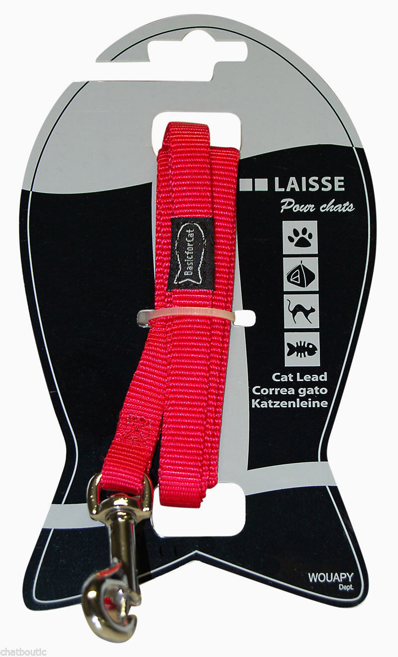 Wouapy - Laisse Basic Line pour Chat - Rouge