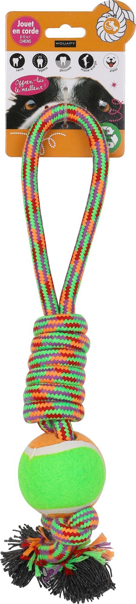 Wouapy -  Jouet Corde Nœud Captain pour Chien - 38cm