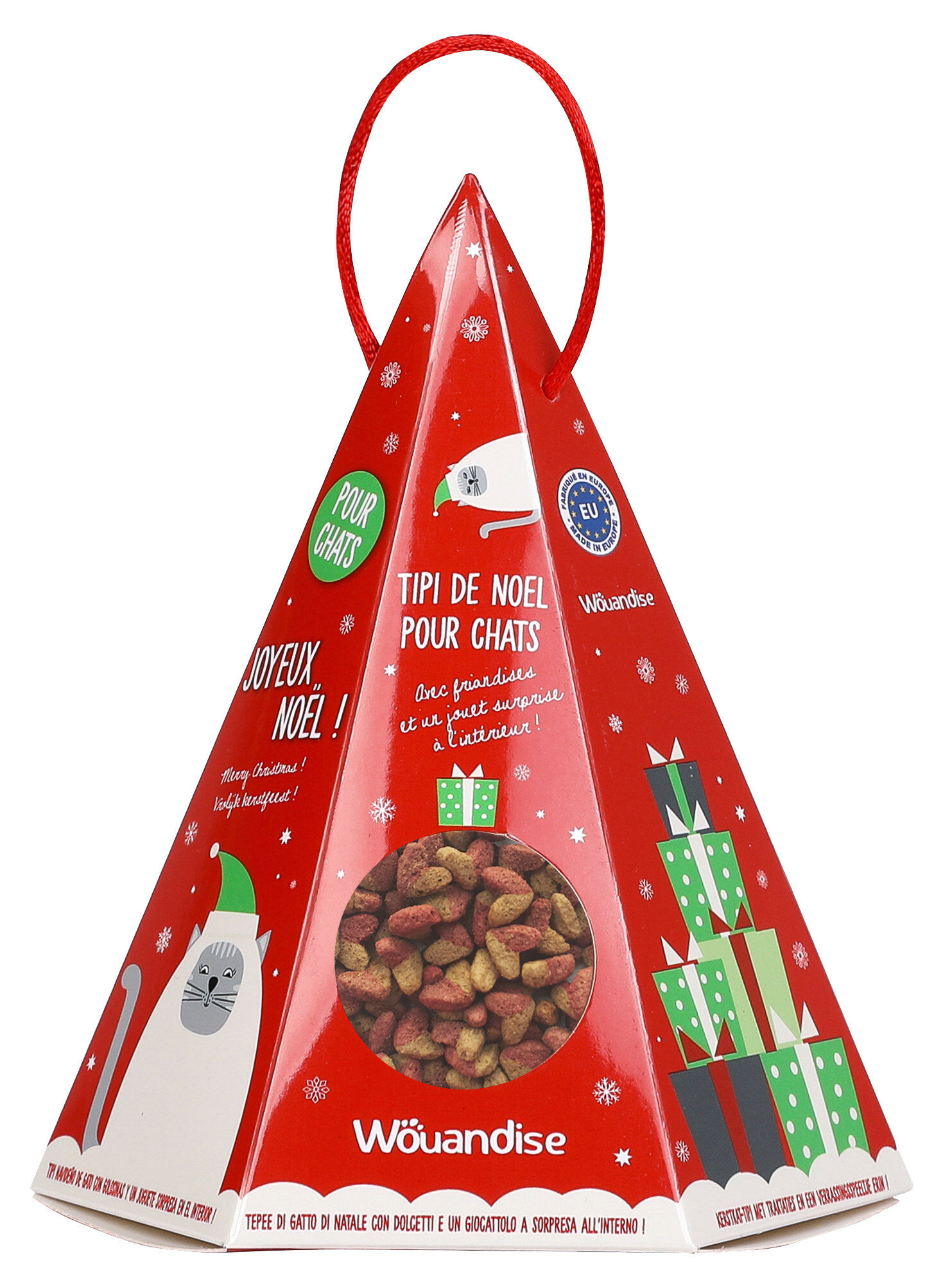Wouapy - Tipi Surprise de Noël pour Chat