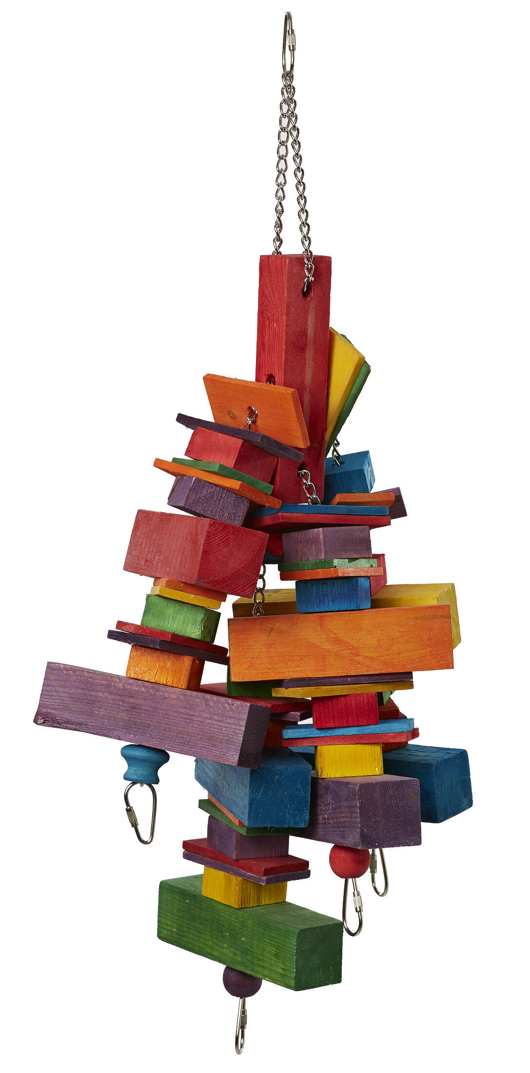 United Bird - Jouet à Suspendre Carré de Bois pour Perruche - 50cm