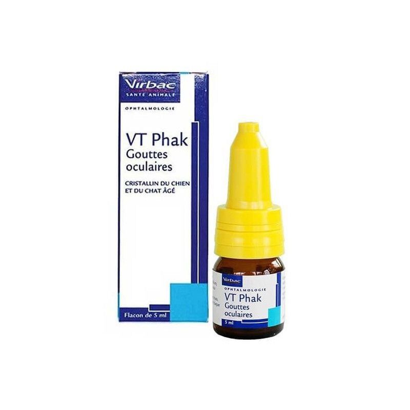 Virbac - VT Phak Gouttes Oculaires pour Chiens et Chats Seniors - 5ml