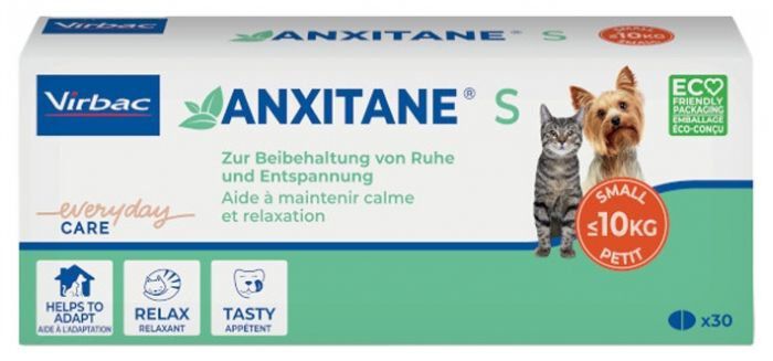 Virbac - Comprimés Antixane Calme et Relaxation pour Petits Chiens et Chats - x30