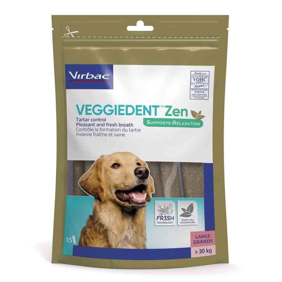 Virbac - Lemelles Veggiedent Zen à Mâcher L pour Grands Chiens - x15