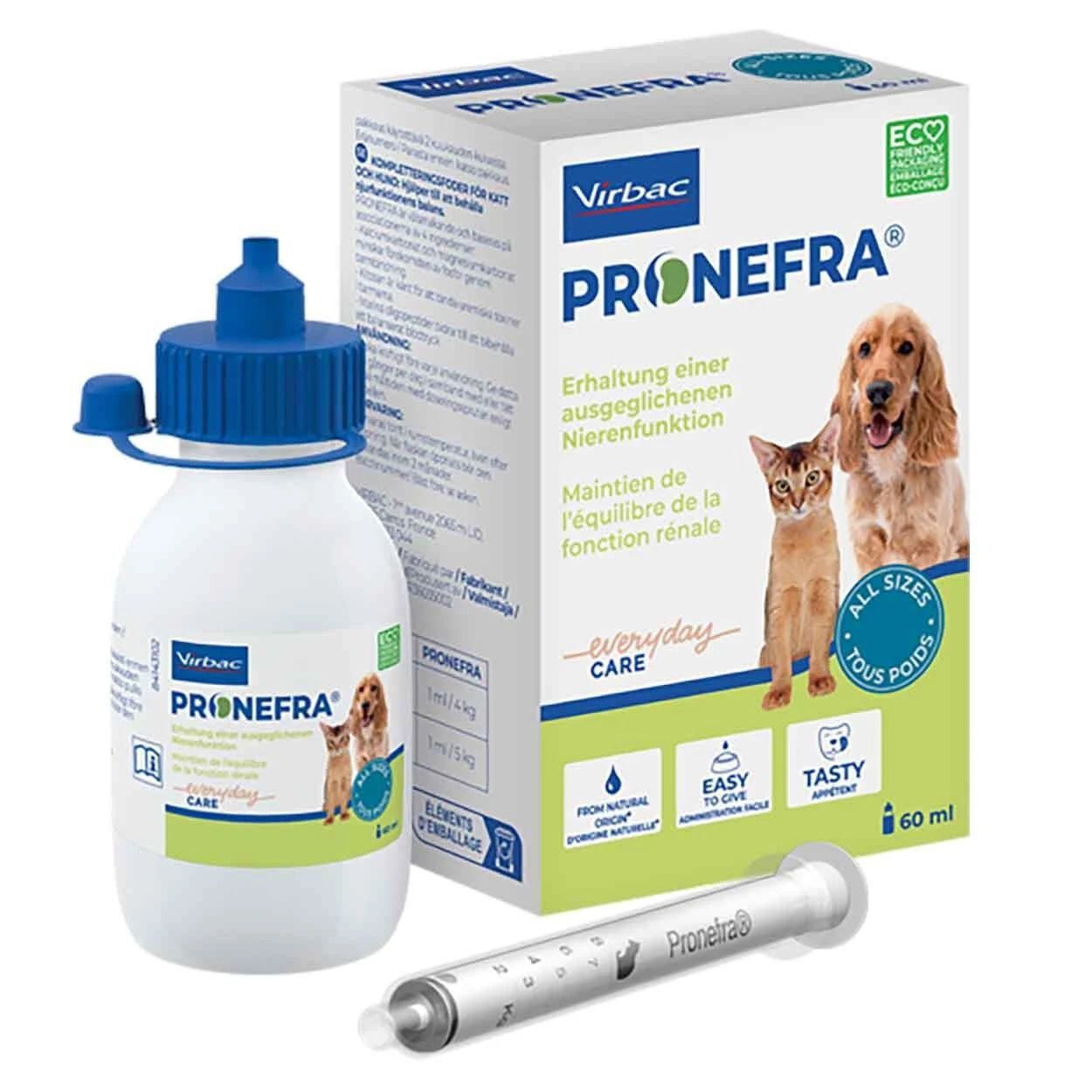 Virbac - Suspension Liquide Pronefra Fonction Renal pour Chiens et Chats - 60ml