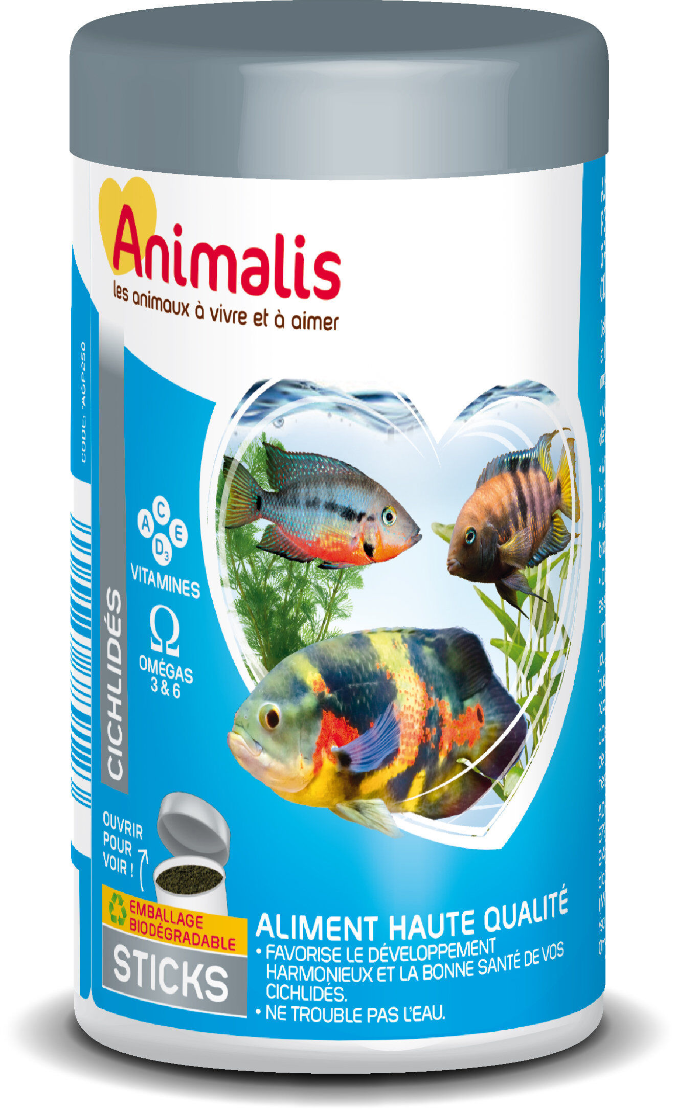Animalis - Aliments Stick pour Cichlidés - 1,2L