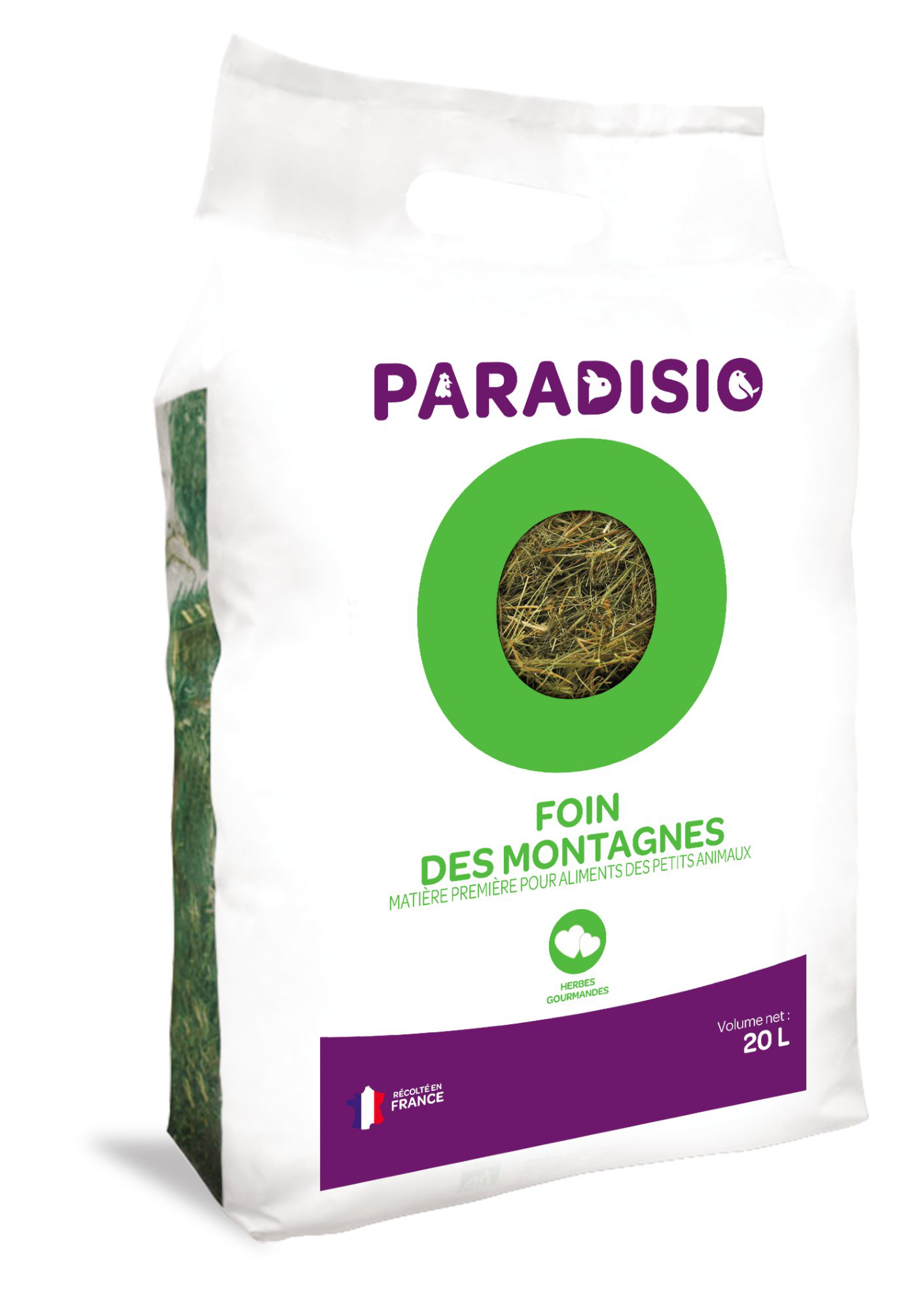 Paradisio - Foin des Montagnes pour Rongeurs - 20L