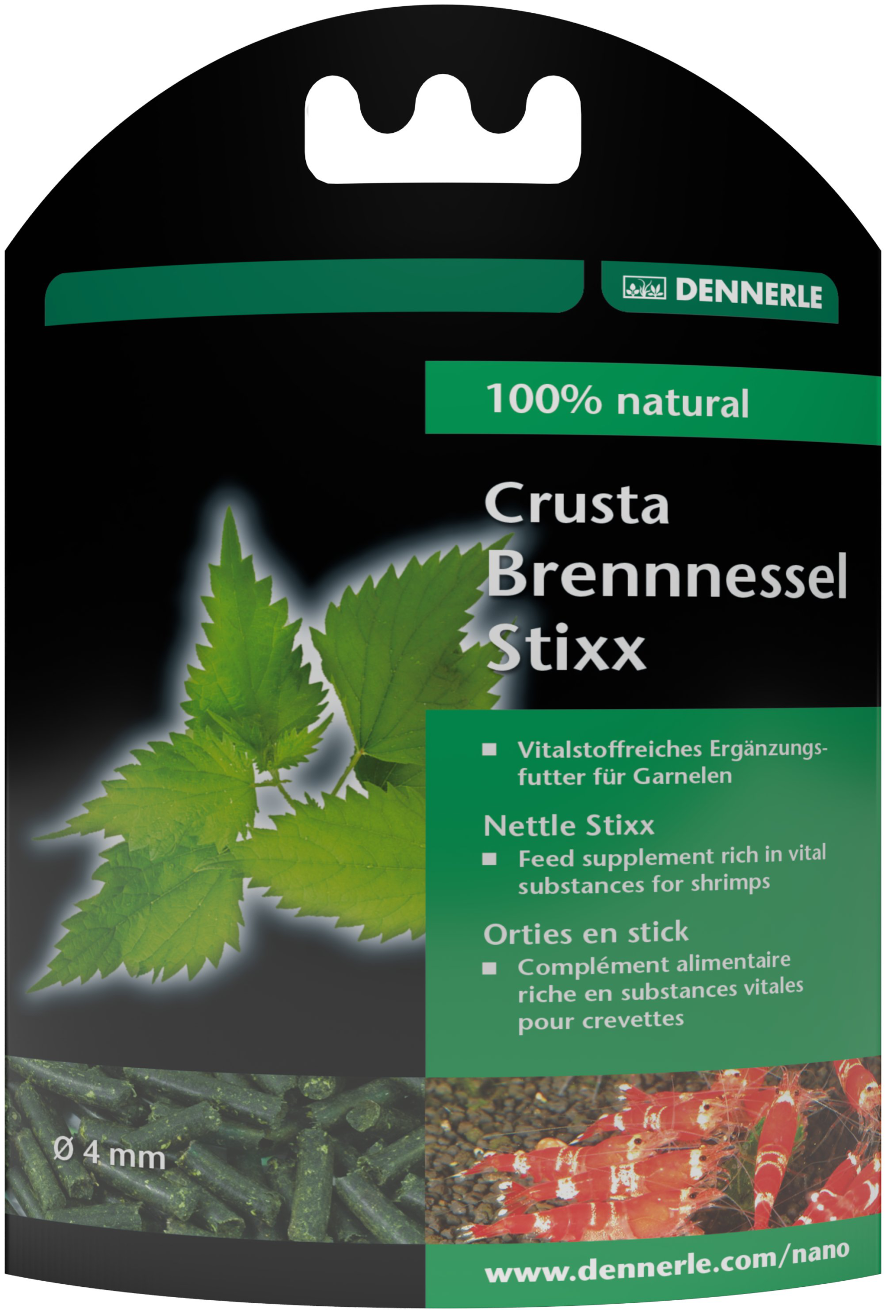 Dennerle - Compléments Crusta sticks d'orties pour Crevettes - 30g