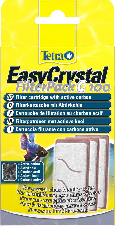 Tetra - Cartouche de Filtration au Charbon EasyCrystal FilterPack C 100 pour Aquarium Tetra Cascade Globe