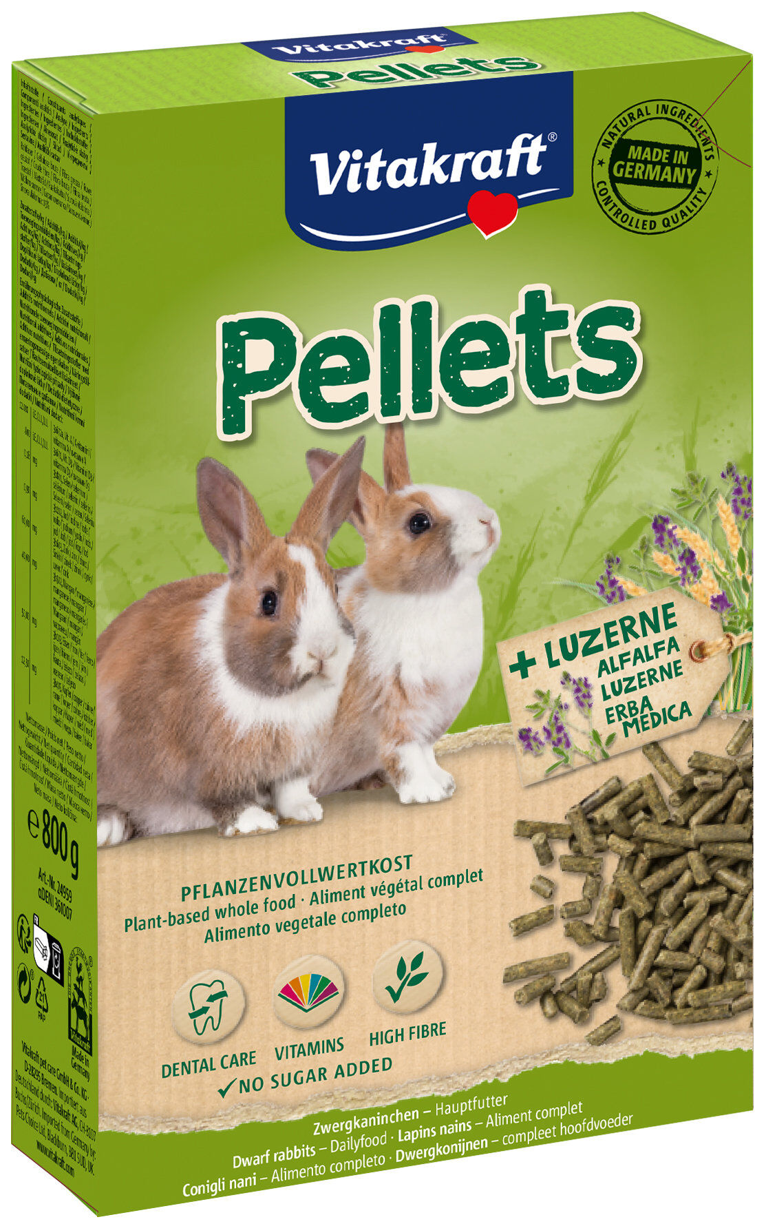 Vitakraft - Menu Complet Granulés pour Lapins Nains - 800g