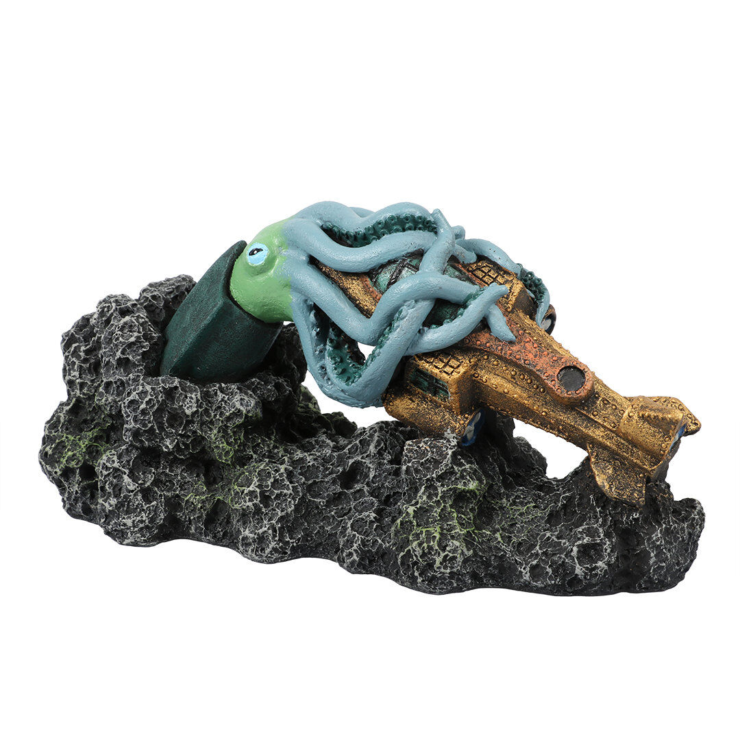 Aquadella - Décoration Steampunk Kraken pour Aquarium - S