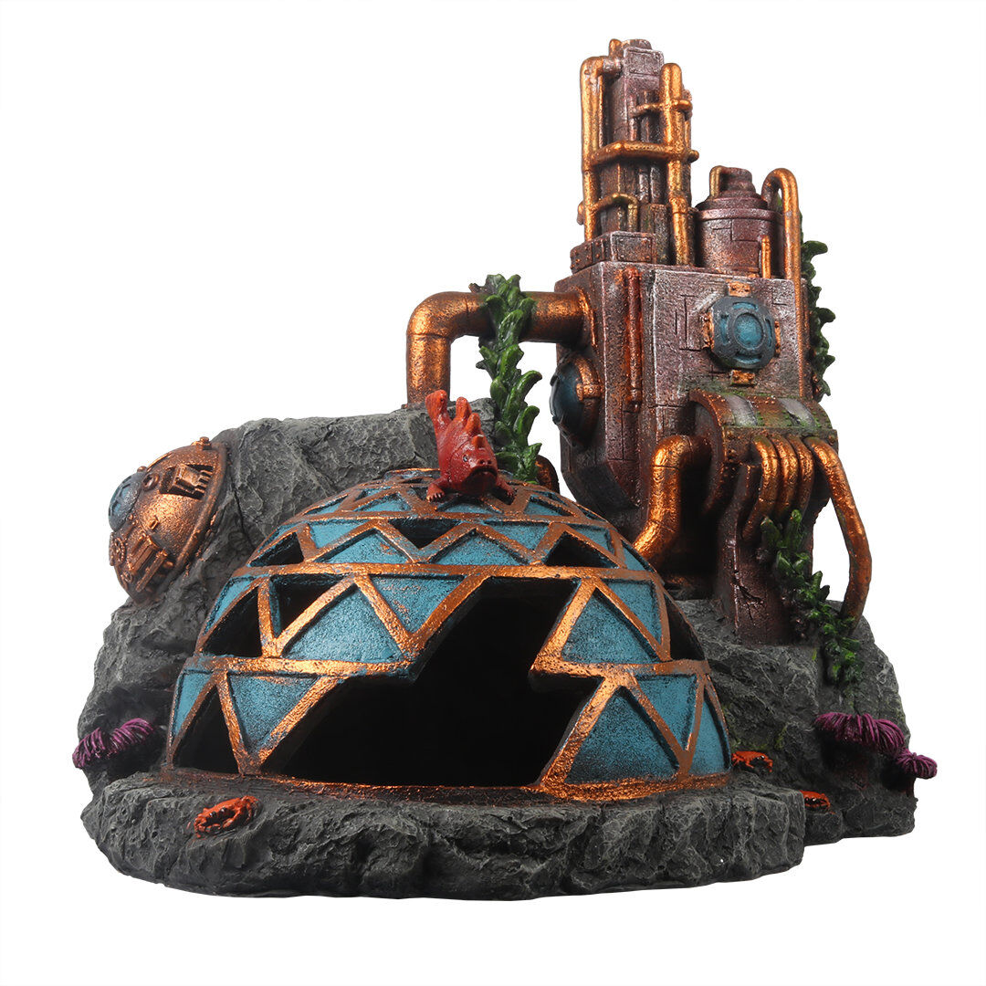 Aquadella - Décoration Steampunk Base Action Air pour Aquarium