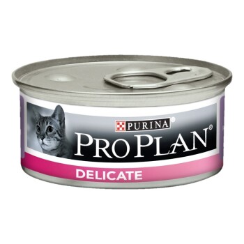 PRO PLAN Chat DELICATE - Mousse riche en Dinde - 24x85g