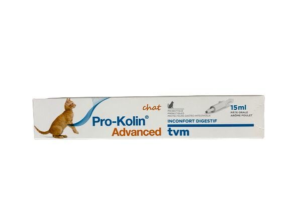 TVM - Pâte Oral Pro-Kolin Advanced Inconfort Digestif pour Chats - 15ml