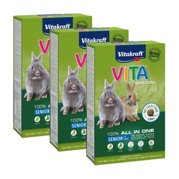 Vitakraft Vita Special Senior lapins nains 3x600 g