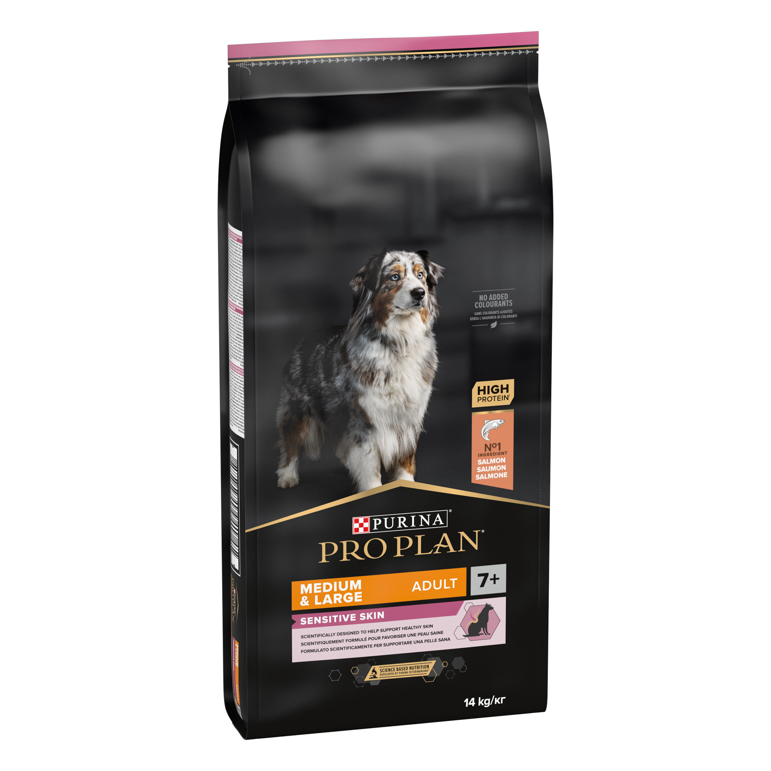 Pro Plan - Croquettes OPTIDERMA Medium & Large Adult 7+ Sensitive Skin Saumon pour Chien Senior