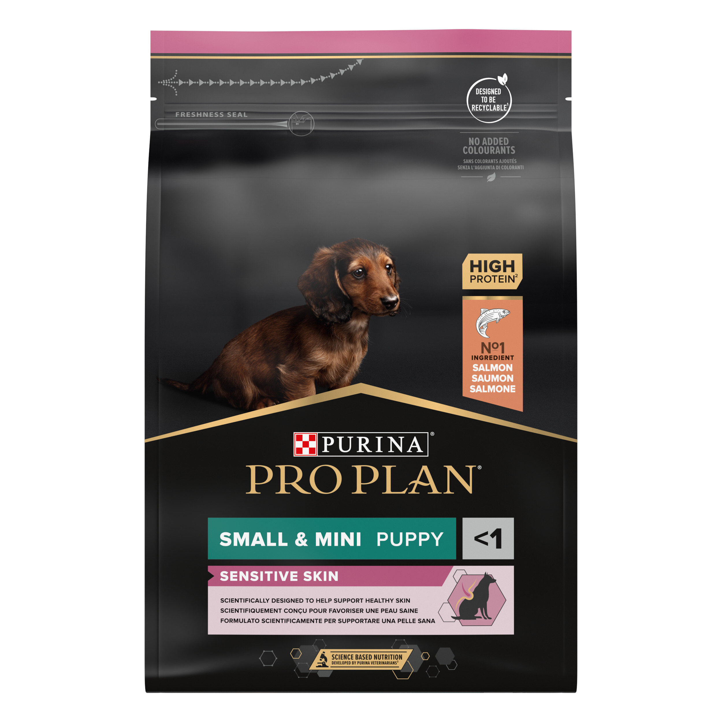 Pro Plan - Croquettes OPTIDERMA Small & Mini Sensitive Skin Saumon pour Chiot - 3Kg