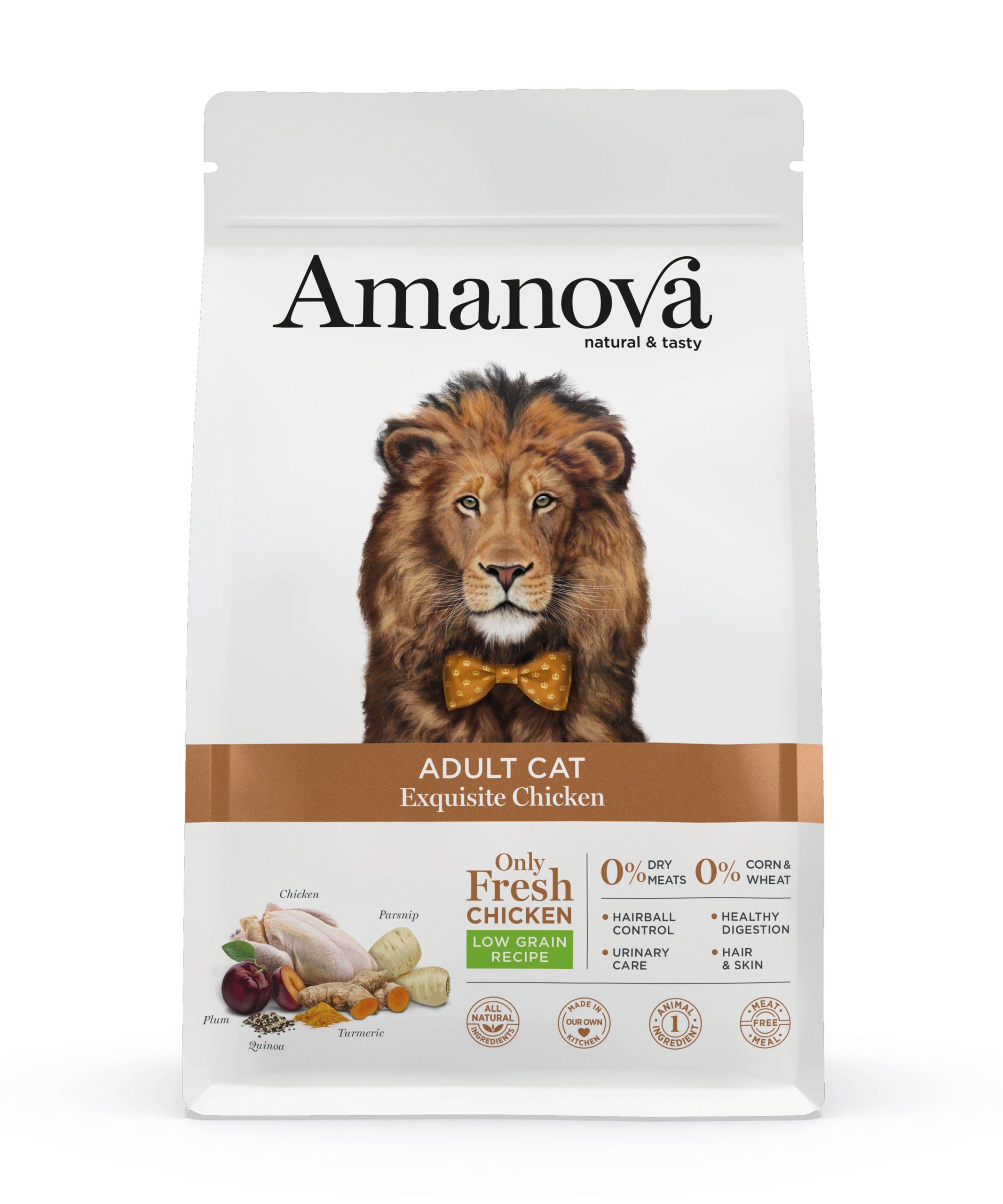 Amanova - Croquettes Adult au Poulet pour Chats - 1,5Kg