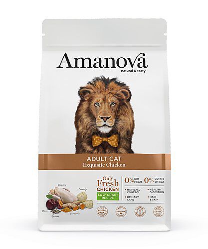Amanova - Croquettes Adult au Poulet pour Chats - 6Kg