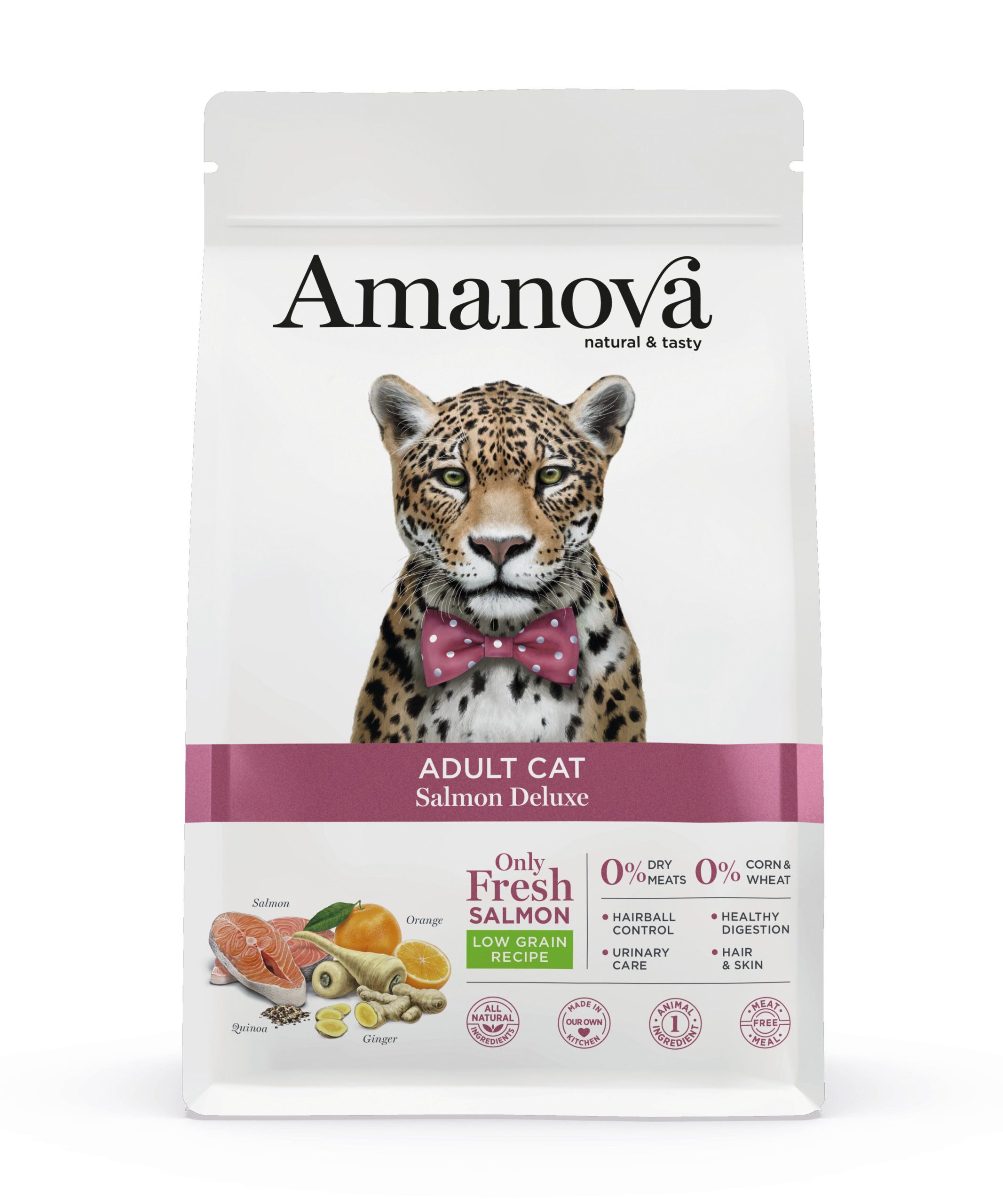Amanova - Croquettes Adult au Saumon pour Chats - 6Kg