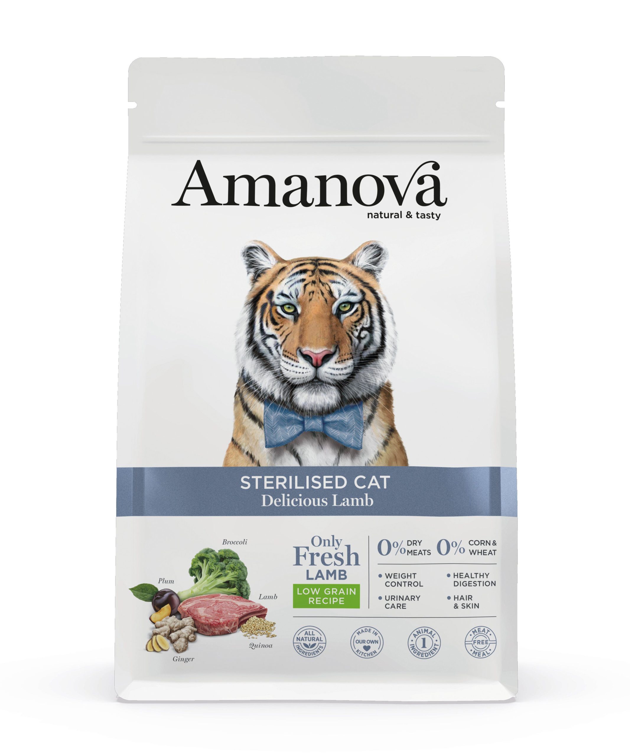 Amanova - Croquettes à l'Agneau pour Chats Stérilisés - 300g