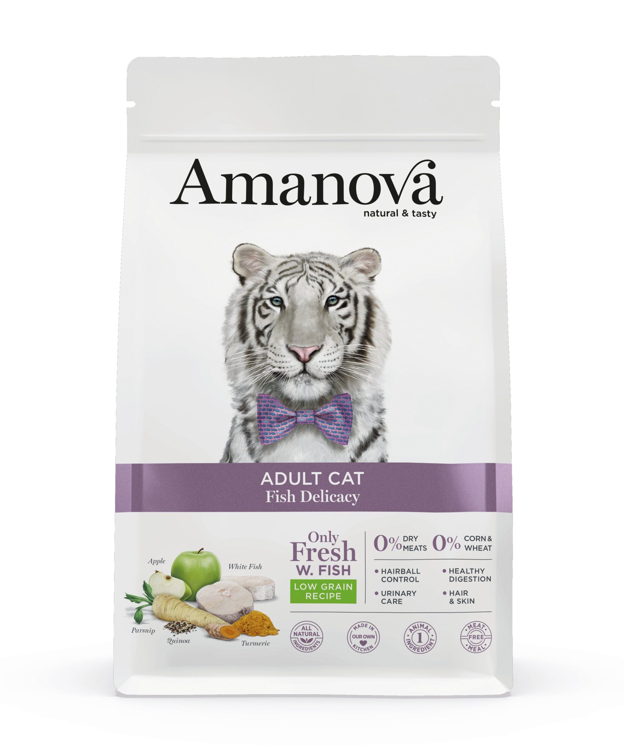 Amanova - Croquettes Adult au Poisson pour Chats - 6Kg