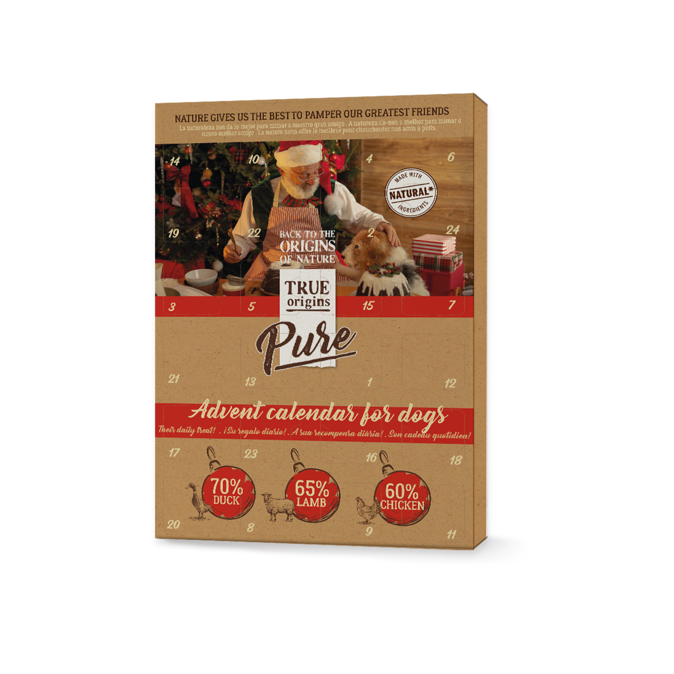 True Origins Pure - Calendrier de l'Avent pour Chiens - 100g