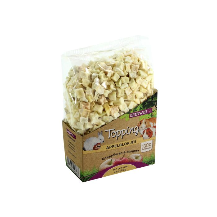 ESVE Topping Dès de pommes pour rongeur 100g