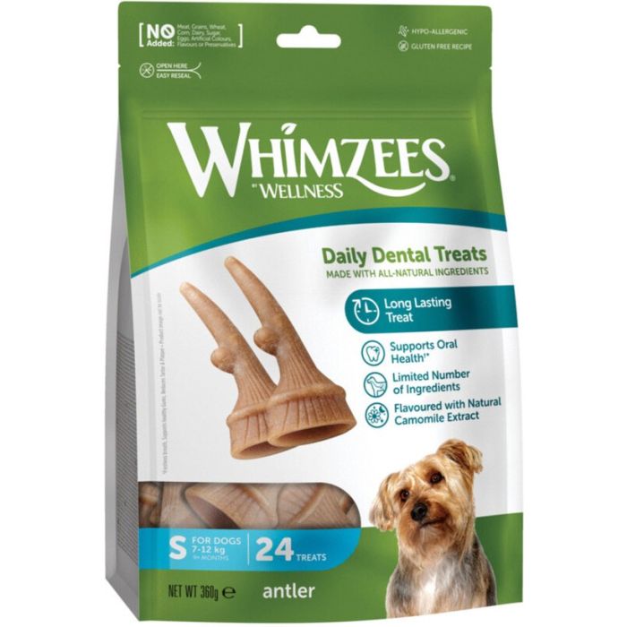 Whimzees Antler Snack à Mâcher pour Petits Chiens 24 pièces