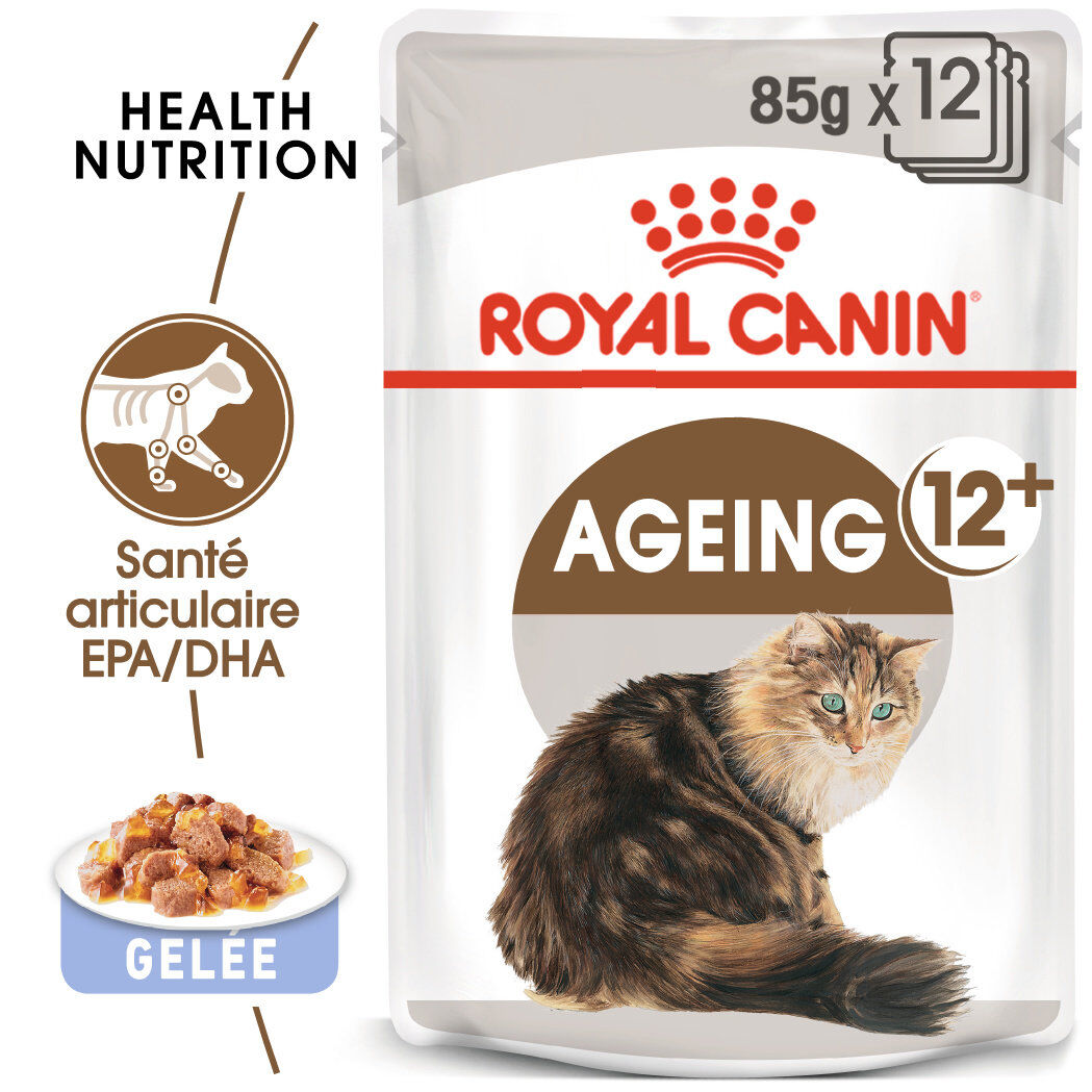 Royal Canin - Bouchées en Gelée AGEING12+ pour CHAT SENIOR - 12 x 85g