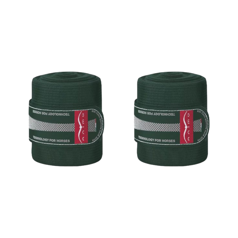 Animo Italia - Bandes de travail élastiques avec polaire Wenz vert (x2)