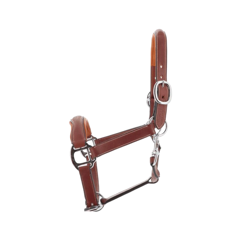 Antarès Sellier - Licol doublé cuir marron/ camel