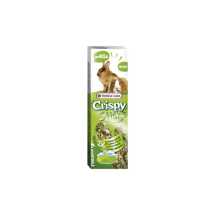 Versele-Laga Mega Sticks Croustillants Lapin-Cobaye Prairie verte 2x140g