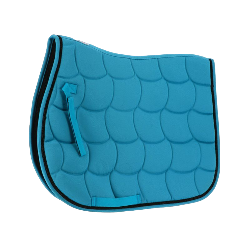 Equithème - Tapis de selle satin bleu denim