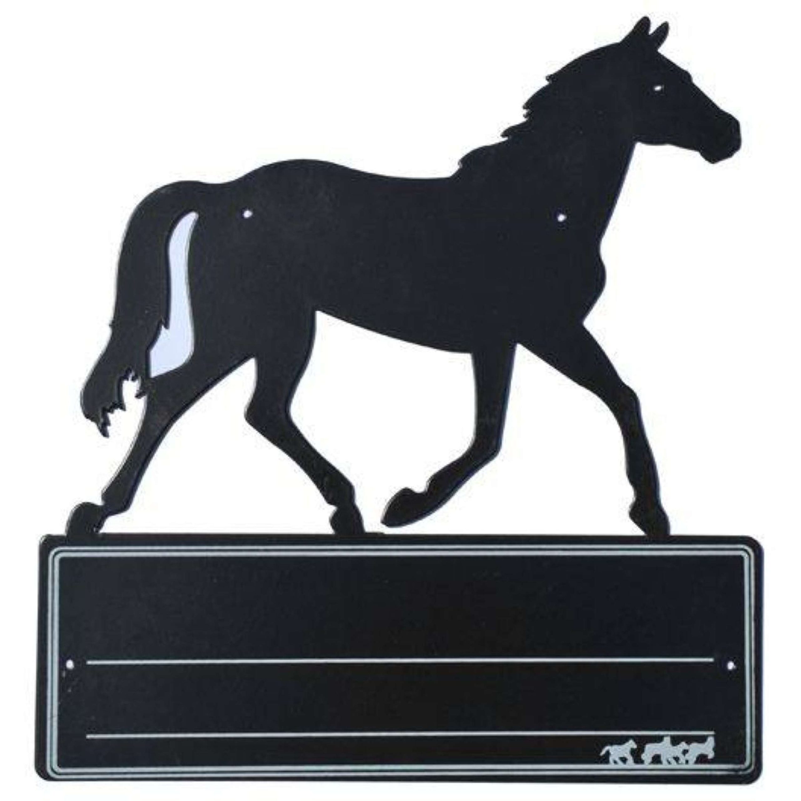 HKM Tableau Étable Cheval Noir