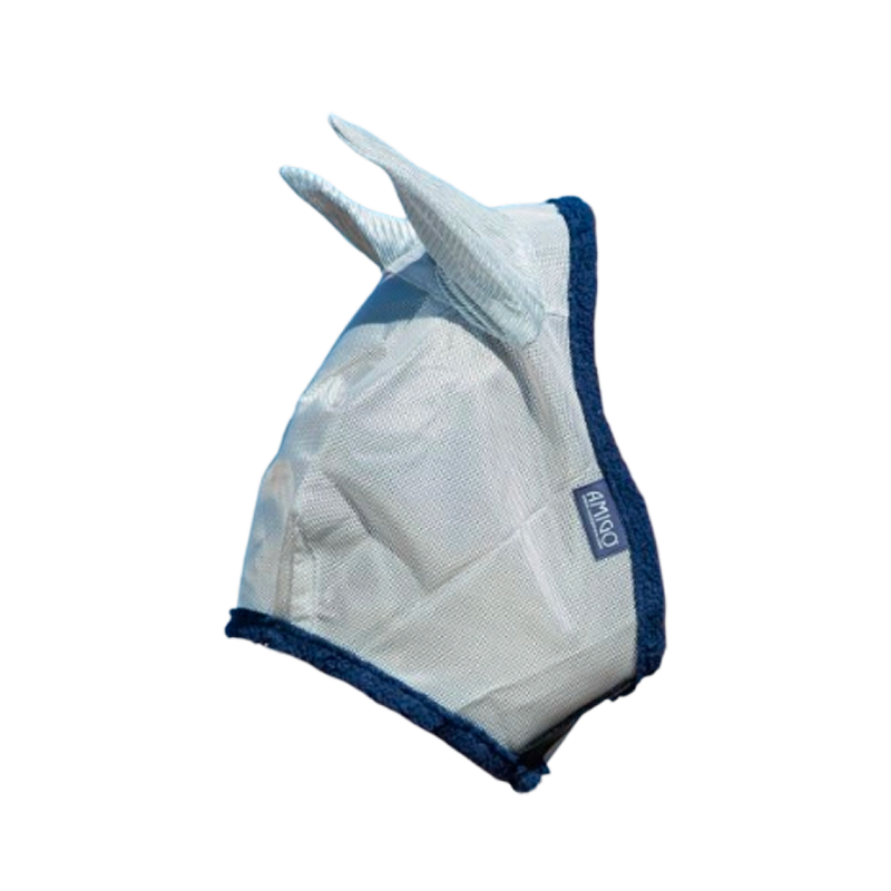 Horseware - Bonnet anti-insectes Amigo Fly Mask Argent / Marine