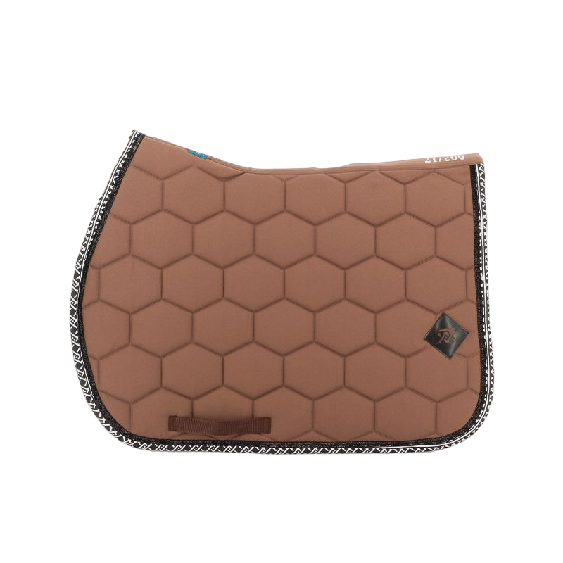 Oxxer - Tapis de selle Monogramme noir/ marron glacé