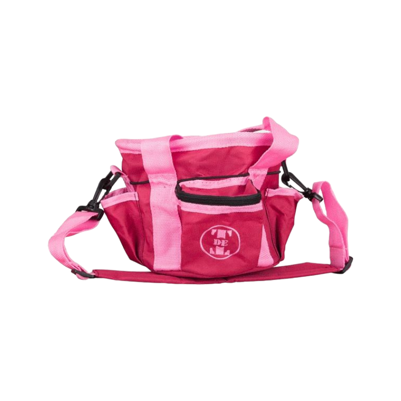 TdeT - Sac de pansage petit modèle bordeaux/ rose