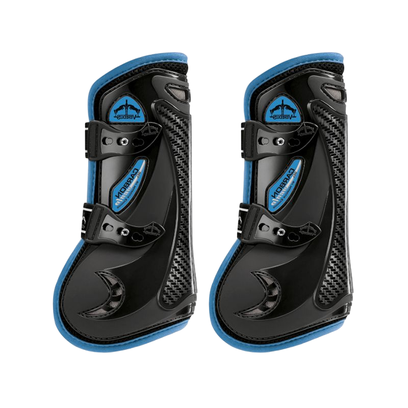 Veredus - Guêtres ouvertes Carbon Gel Vento Color Edition Noir/ Bleu x2